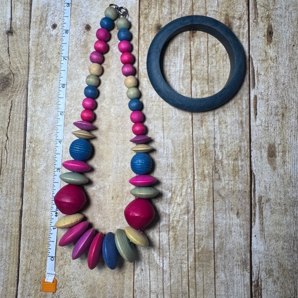 Wooden Necklace and Bangle